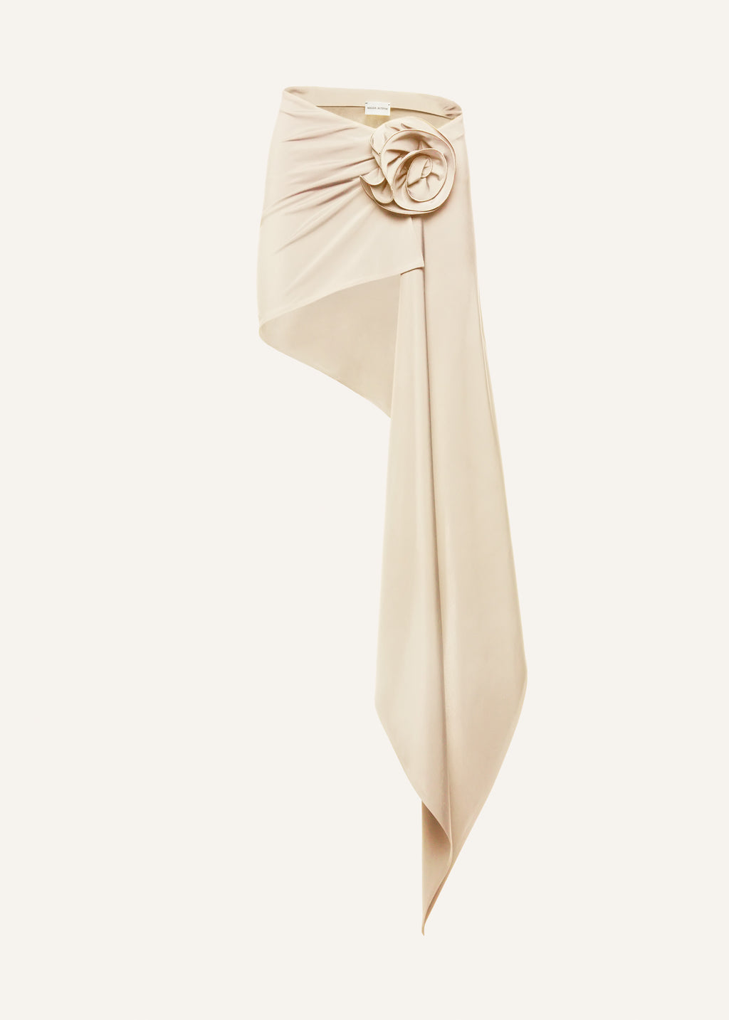 Asymmetrical Draped Cream Swim Skirt - Désordre Boutique