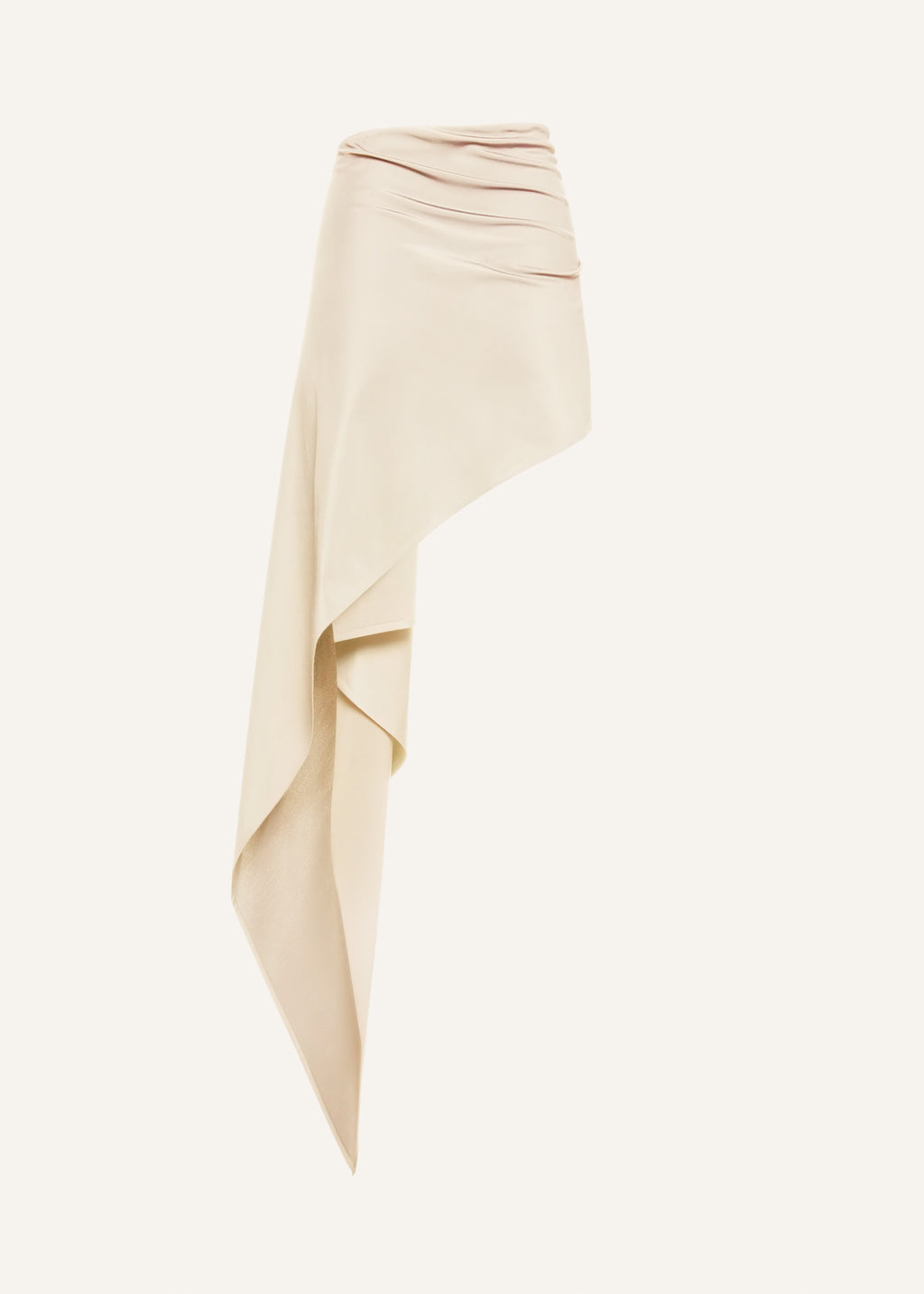 Asymmetrical Draped Cream Swim Skirt - Désordre Boutique