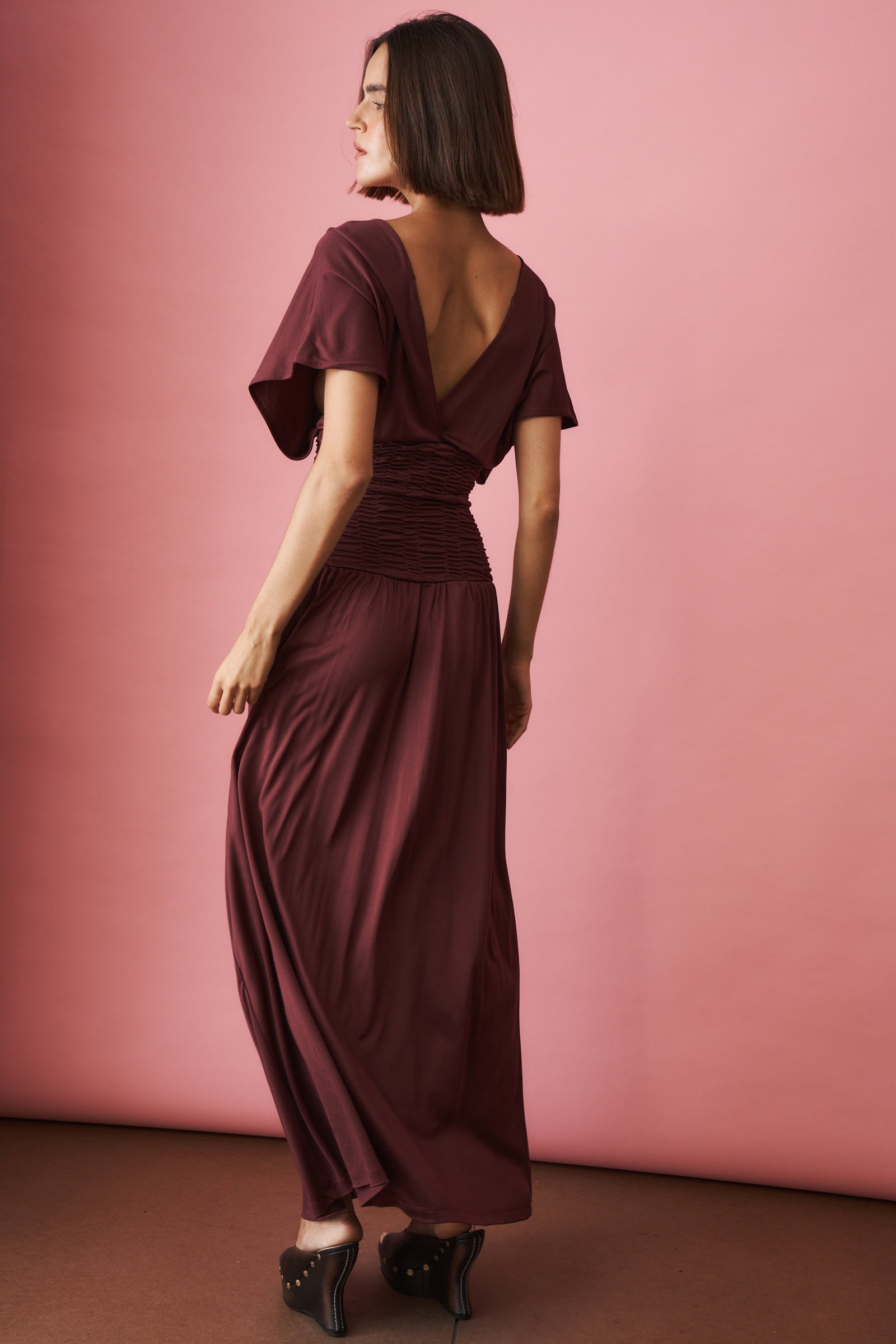 Anara Dress Merlot - DÉSORDRE
