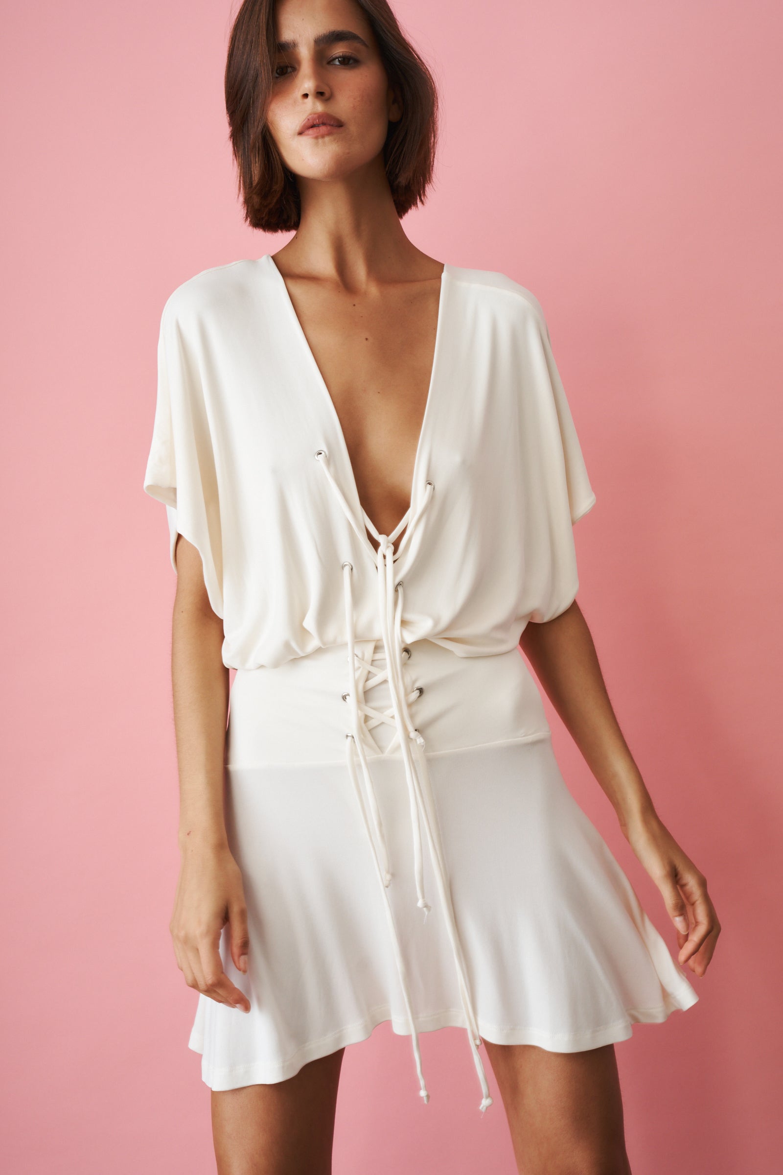 Lotu Dress White - DÉSORDRE
