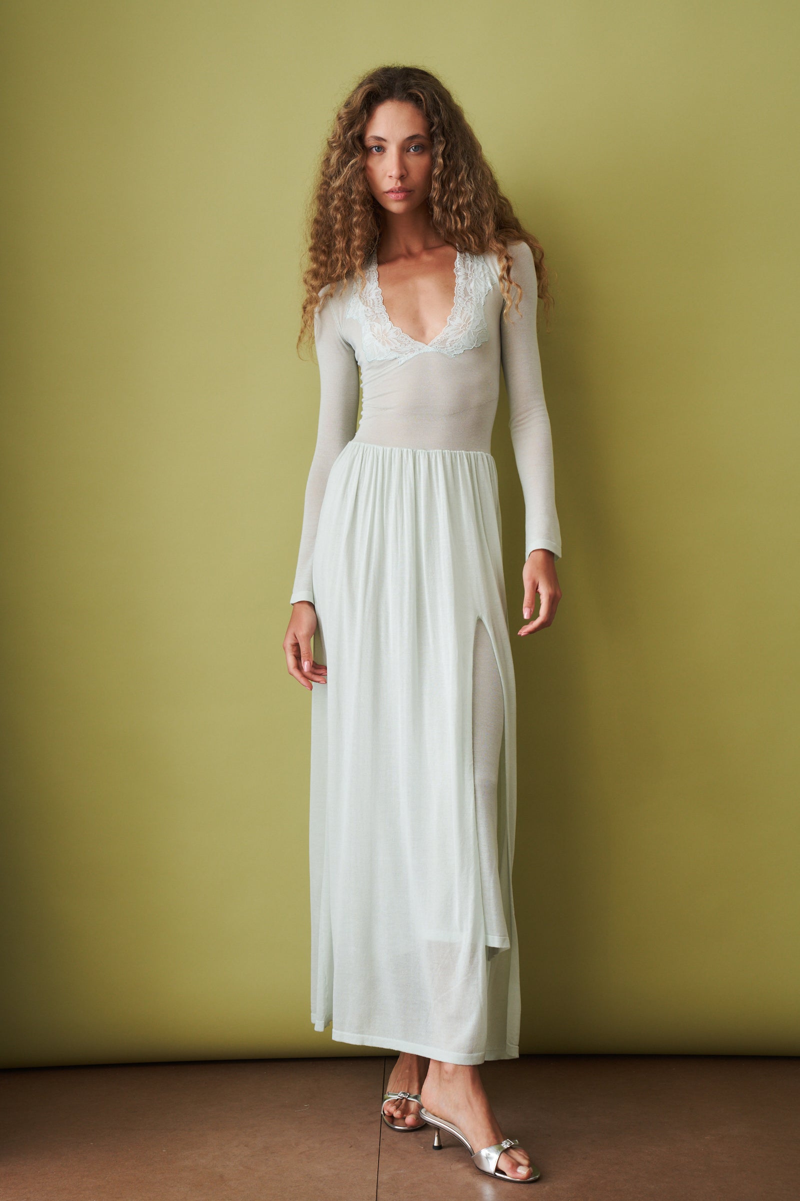 Maris Dress Eucalyptus - DÉSORDRE