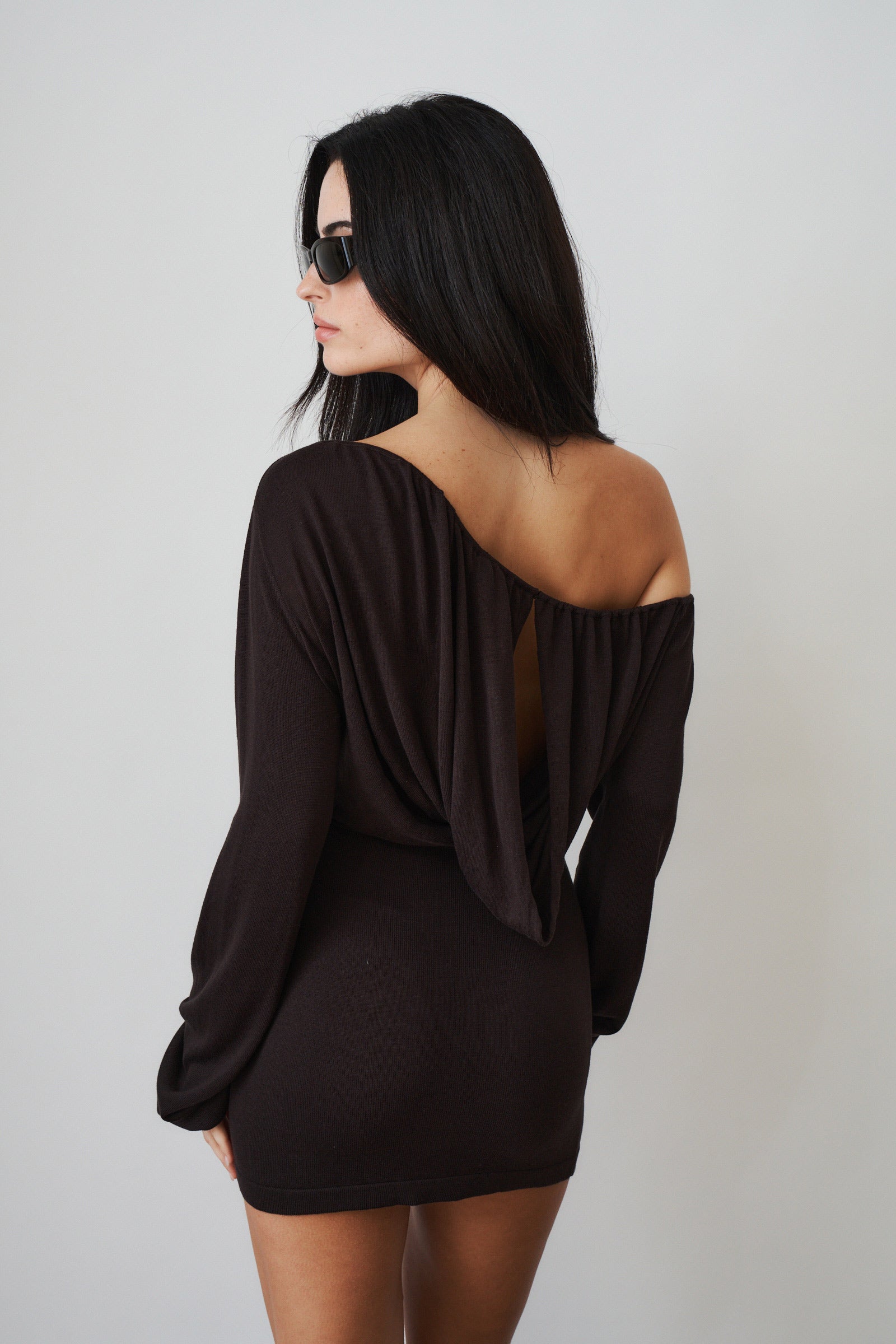 Sola Mini Dress Chocolate - DÉSORDRE