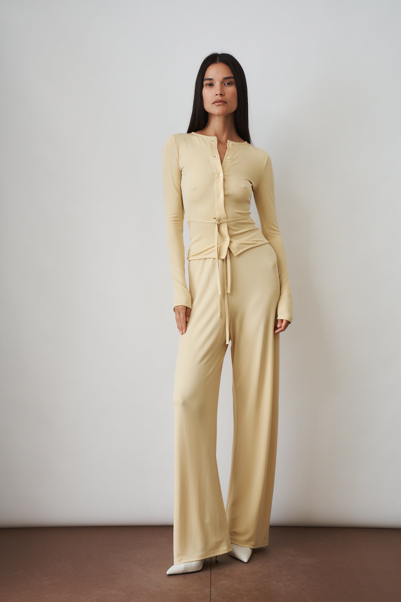 Long Sleeve Tie Button Up - DÉSORDRE