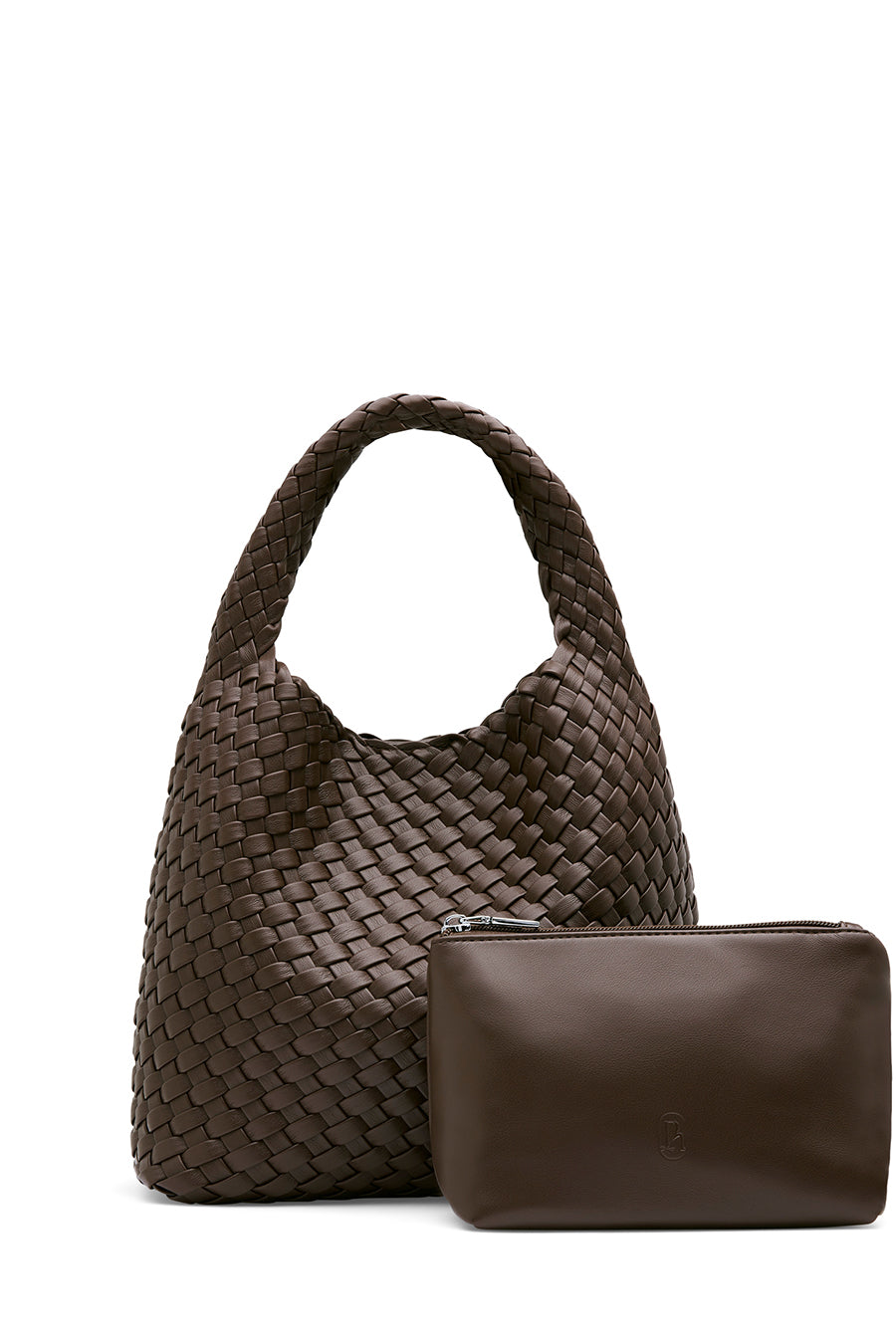 19.58 Brown Recycled Alt-Leather Woven Small Tote