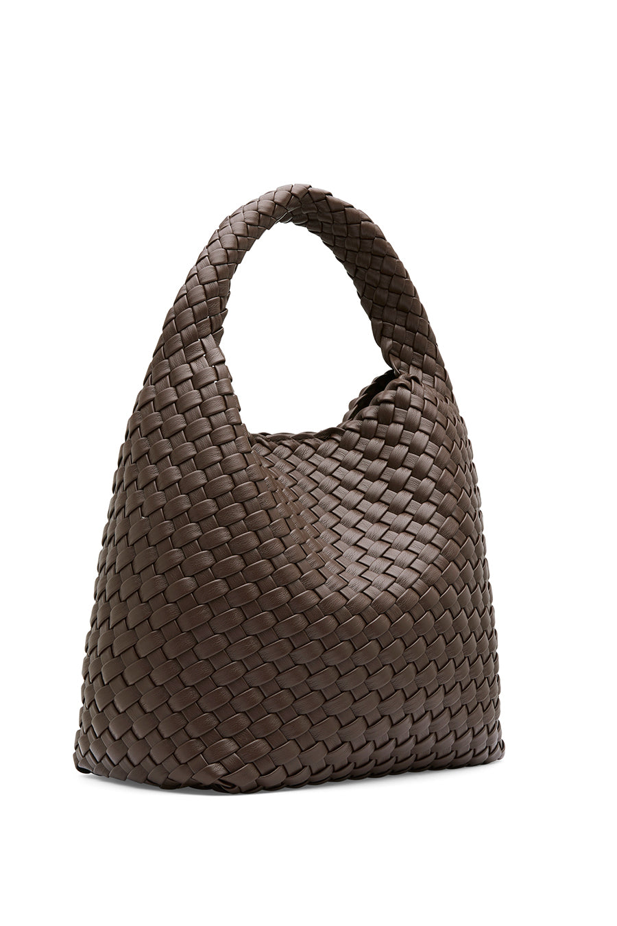 19.58 Brown Recycled Alt-Leather Woven Small Tote