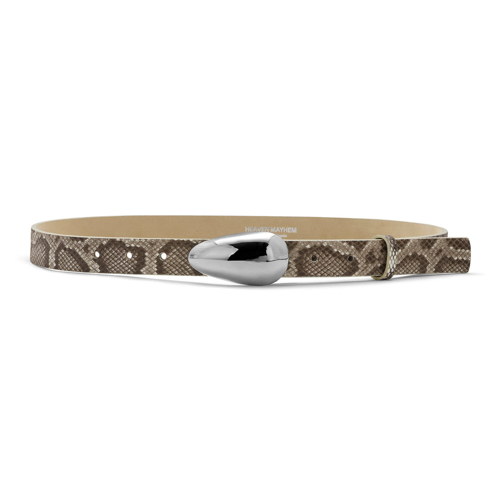 Bean Natural Python Belt - Désordre Boutique