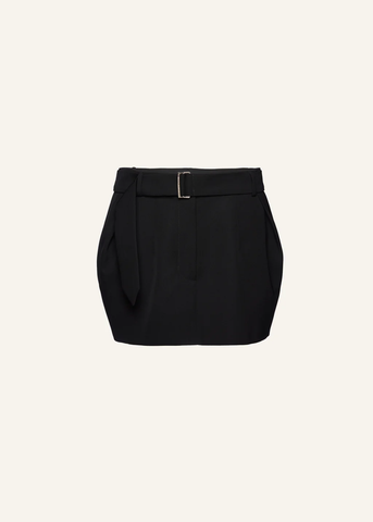 Belted Black Mini Skirt - Désordre Boutique