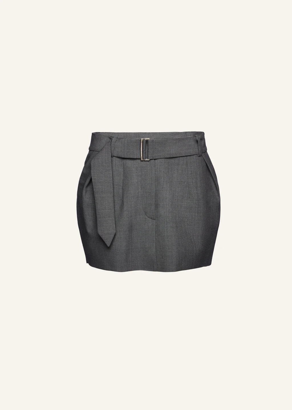 Belted Grey Mini Skirt - Désordre Boutique