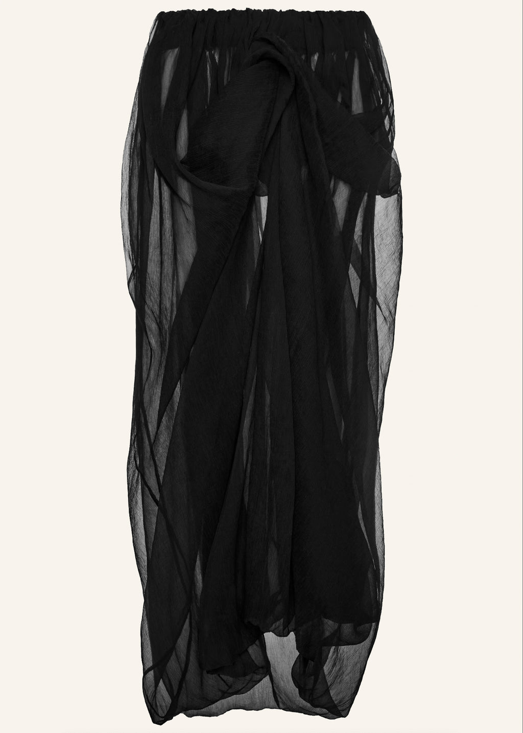 Sheer Midi Black Skirt