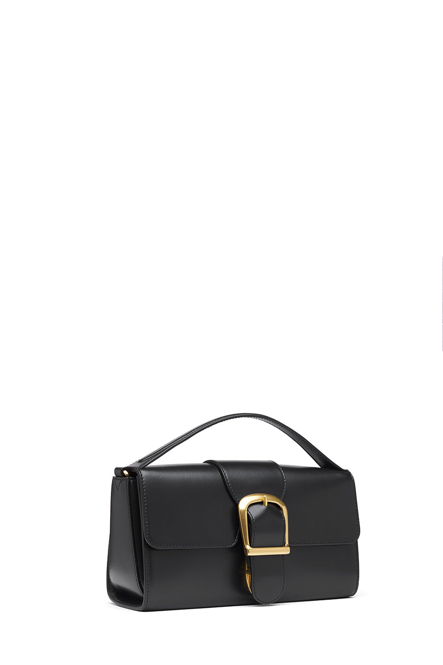 11.1 Black Mini Satchel with Flat Handle