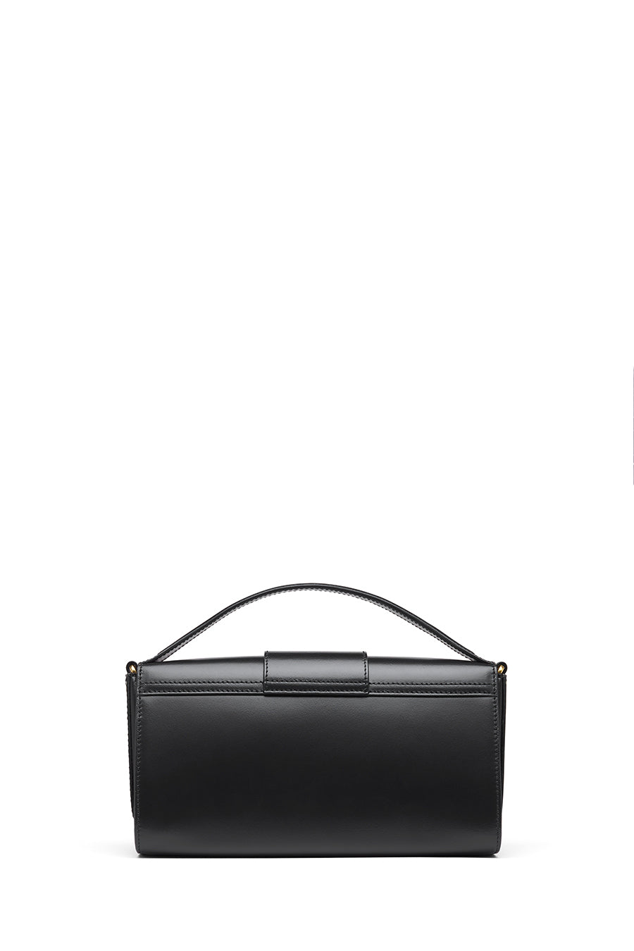 11.1 Black Mini Satchel with Flat Handle