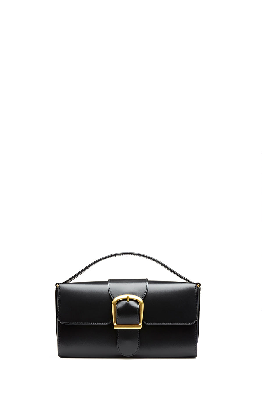 11.1 Black Mini Satchel with Flat Handle