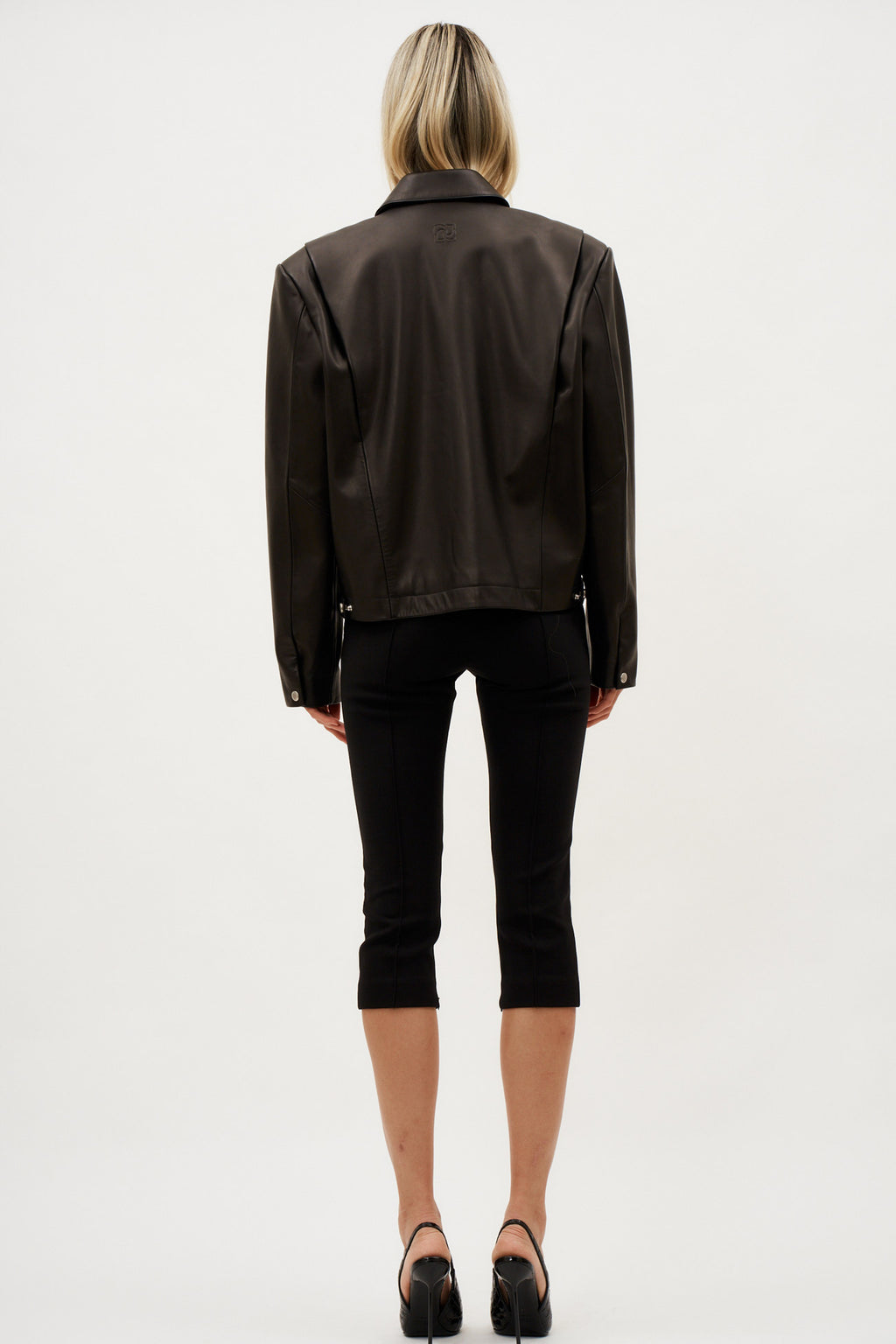 Boxy Leather Zip Black Jacket - Désordre Boutique