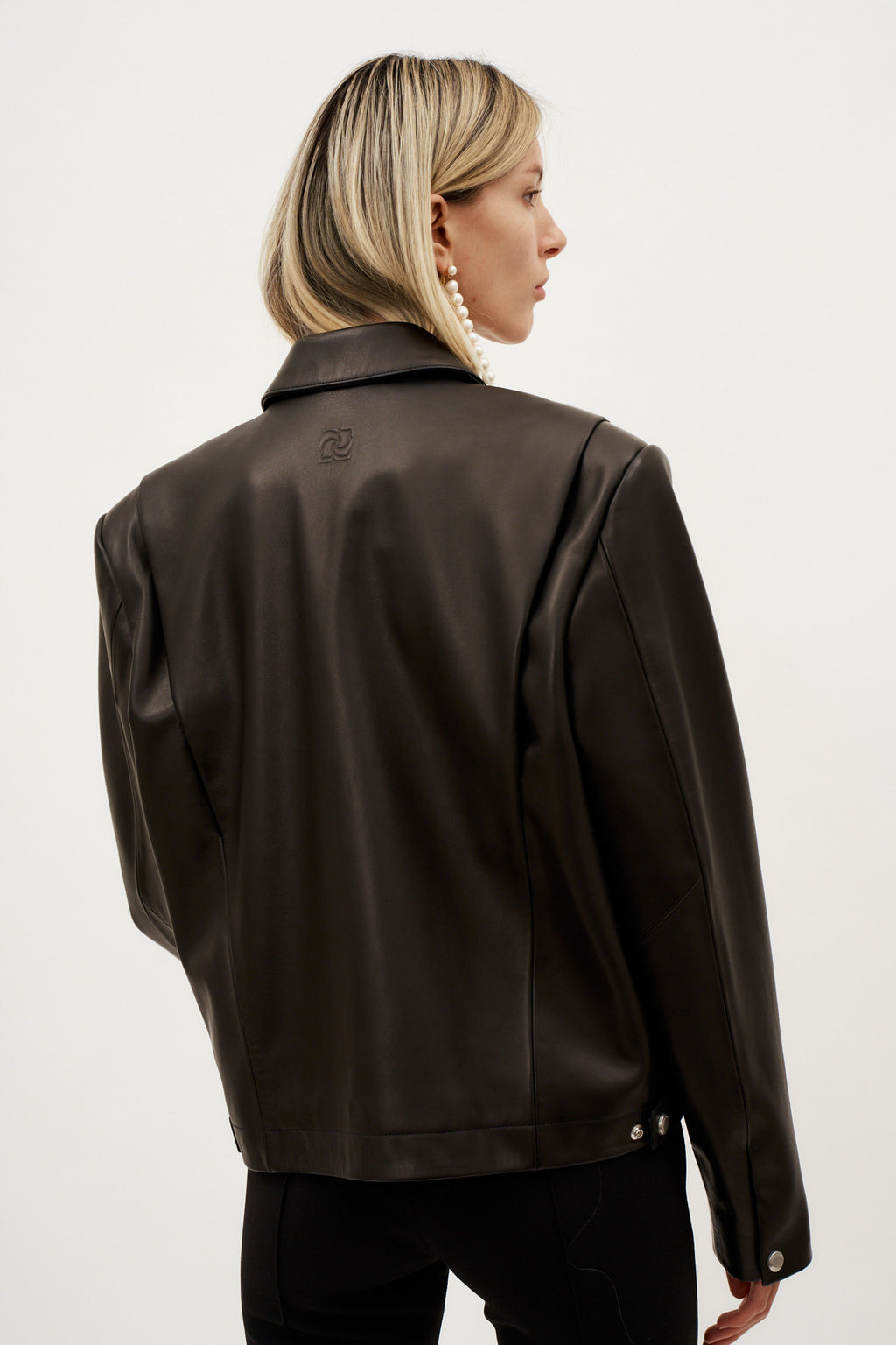 Boxy Leather Zip Black Jacket - Désordre Boutique