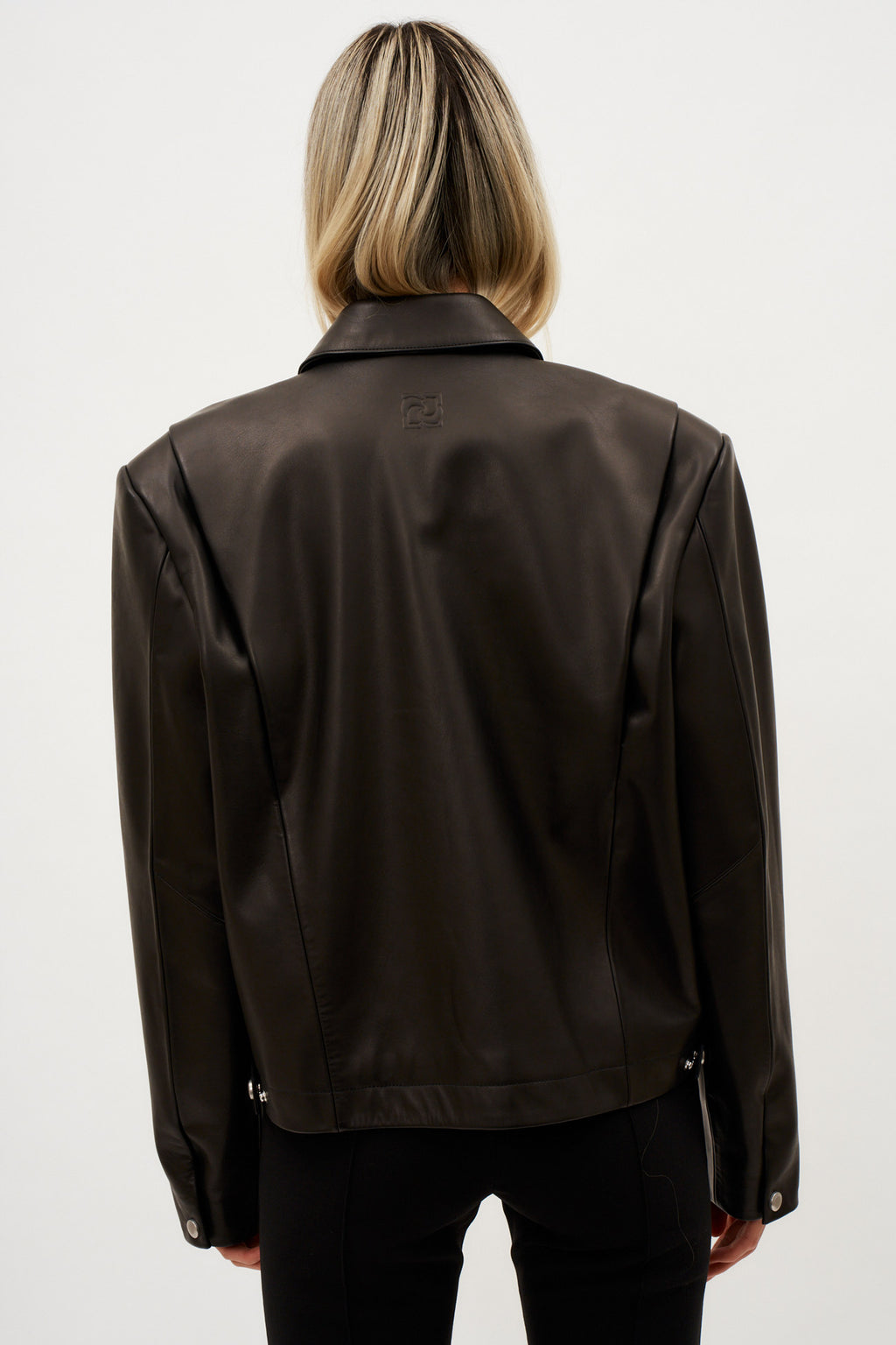 Boxy Leather Zip Black Jacket - Désordre Boutique