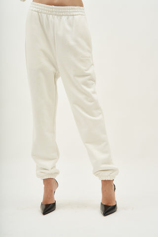 Bushra White Jogger Pants - Désordre Boutique