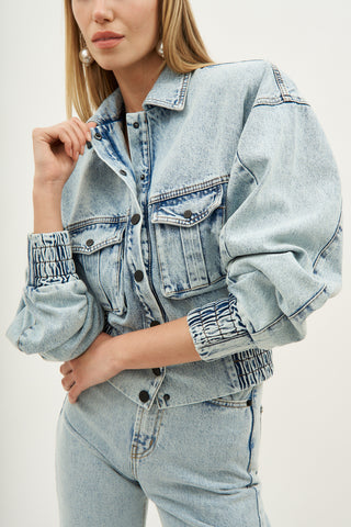 Cannes Blue Denim Bomber Jacket - Désordre Boutique