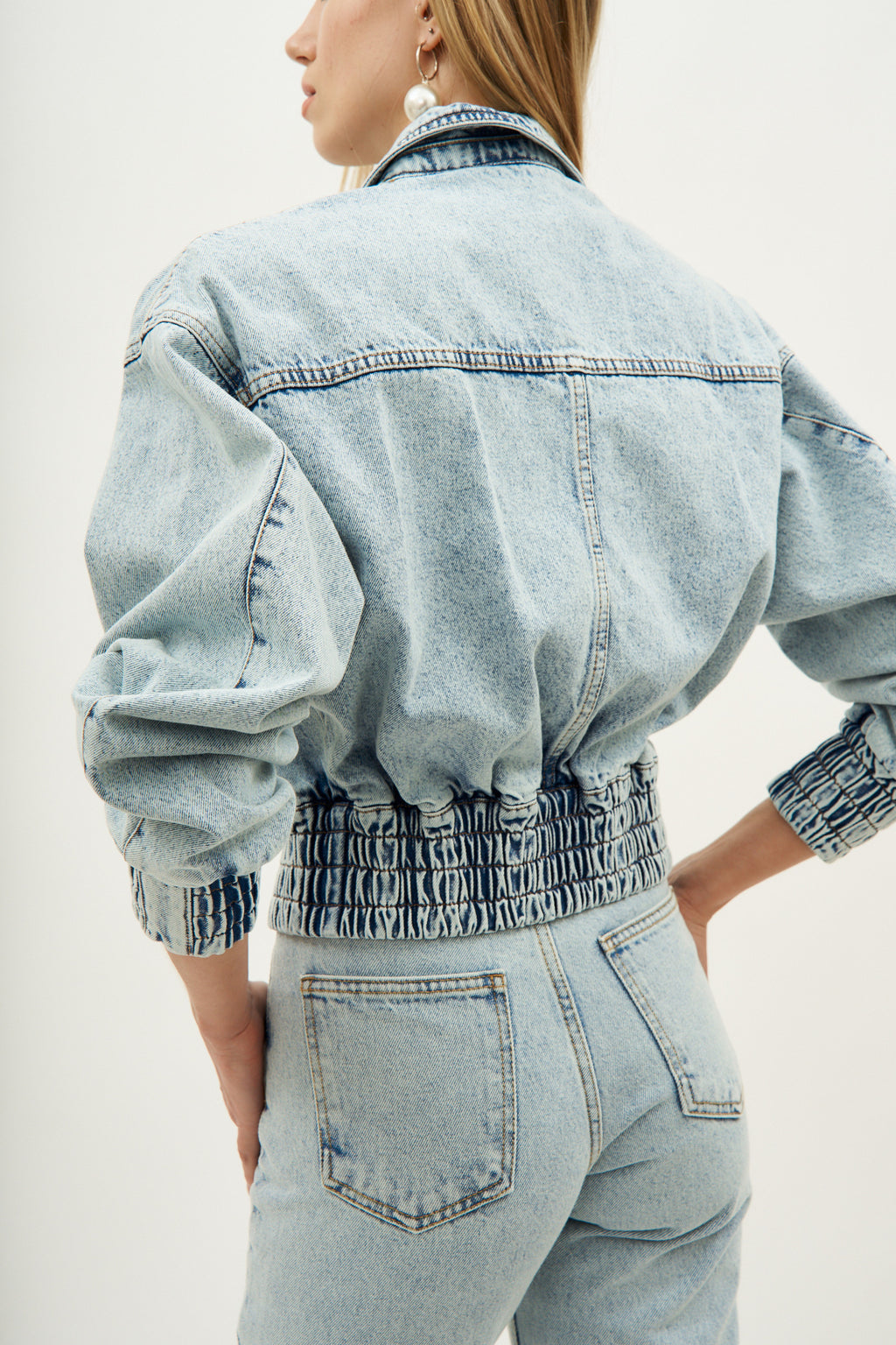 Cannes Blue Denim Bomber Jacket - Désordre Boutique