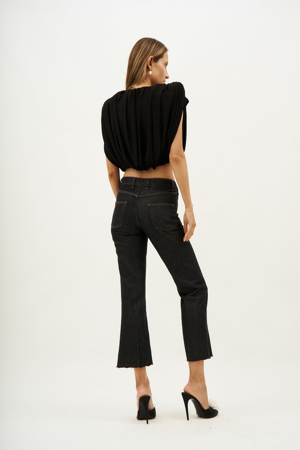 Capri Denim Black Pants - Désordre Boutique