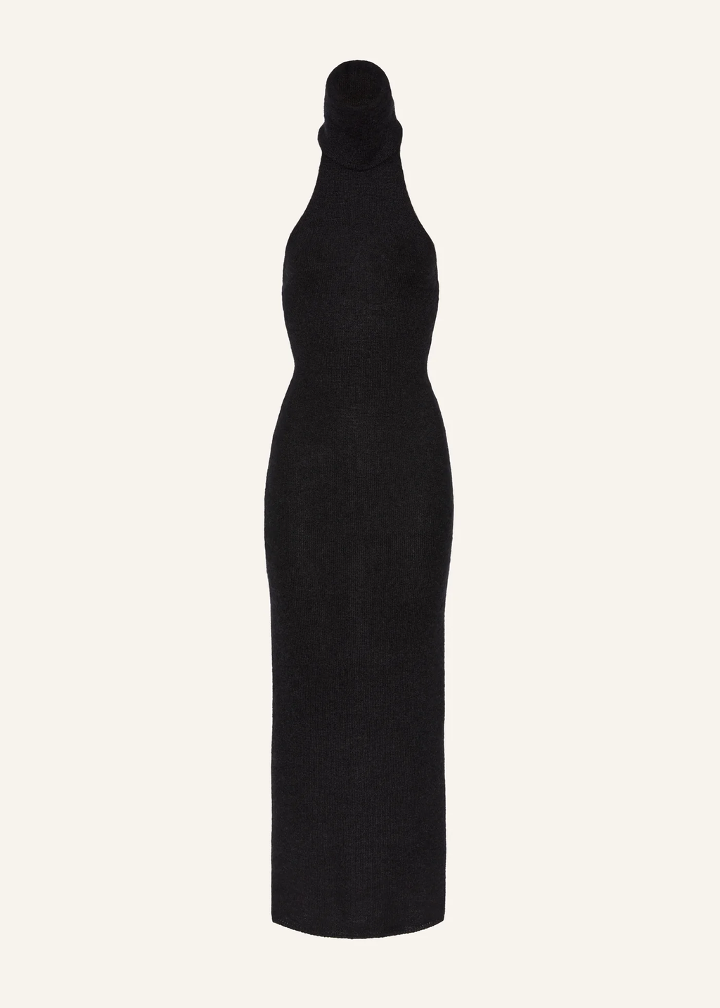 Cashmere Halter Neck Maxi Black Dress - Désordre Boutique