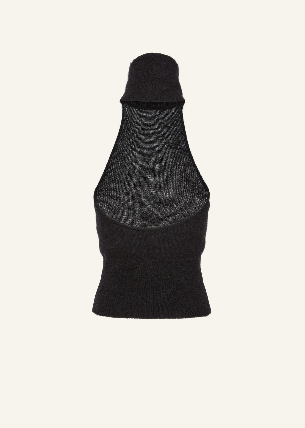 Cashmere High Neck Halter Black Top - Désordre Boutique