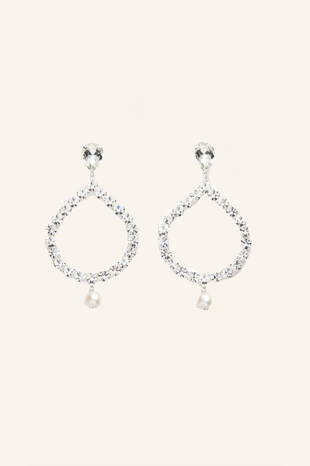 Crystal Silver Earrings