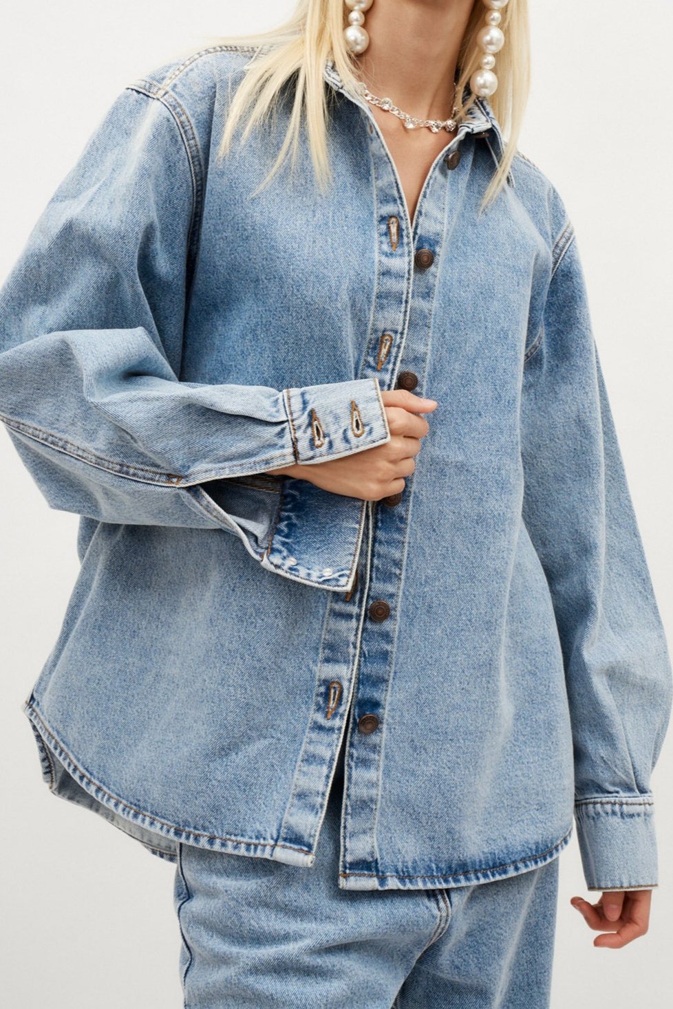 Classic Oversized Denim Faded Blue Shirt - Désordre Boutique