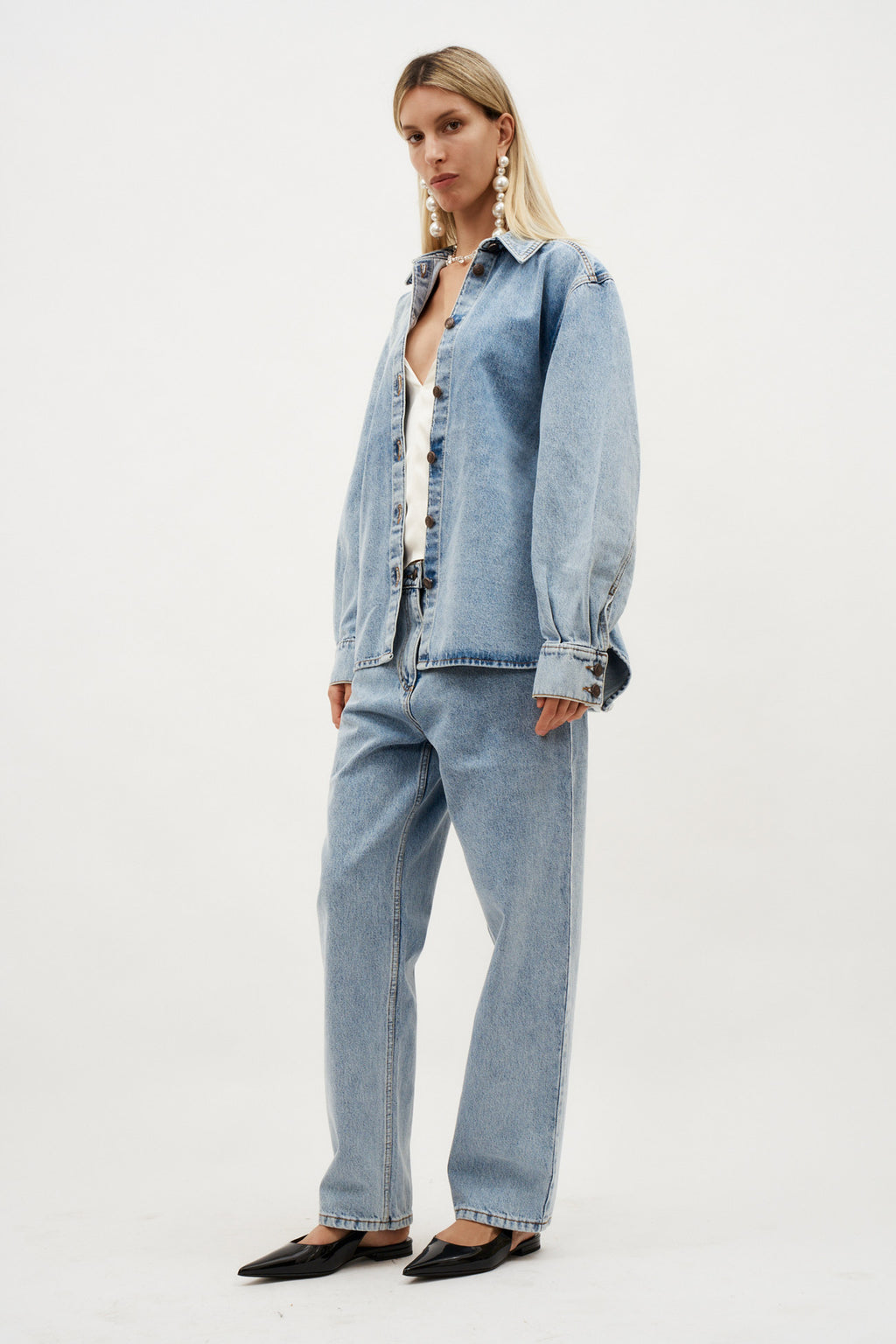 Classic Oversized Denim Faded Blue Shirt - Désordre Boutique