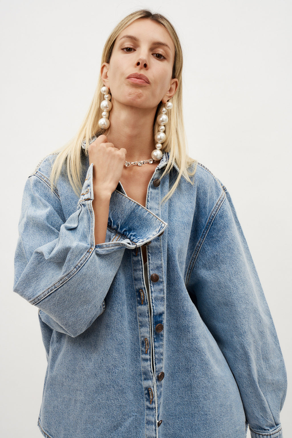 Classic Oversized Denim Faded Blue Shirt - Désordre Boutique