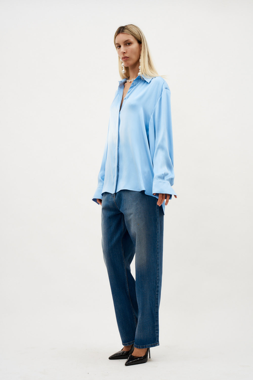 Classic Silk Blue Shirt - Désordre Boutique