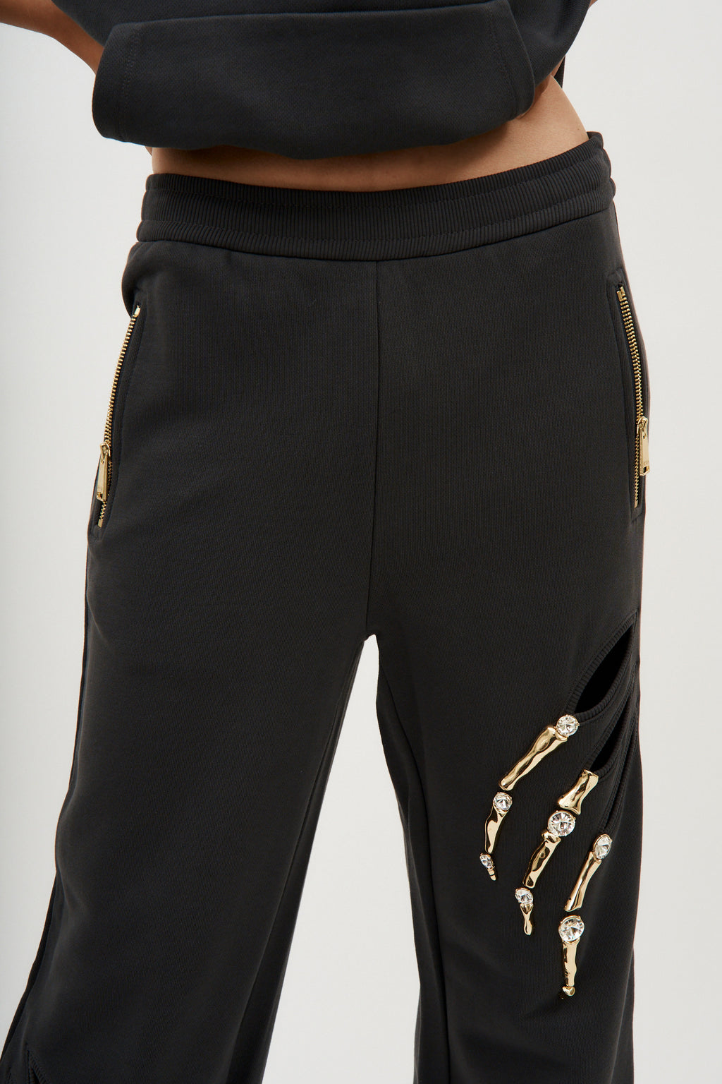 Claw Cutout Charcoal Sweatpant - Désordre Boutique