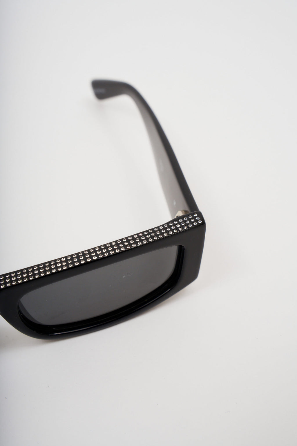 Crystal Rectangular Black Sunglasses - Désordre Boutique