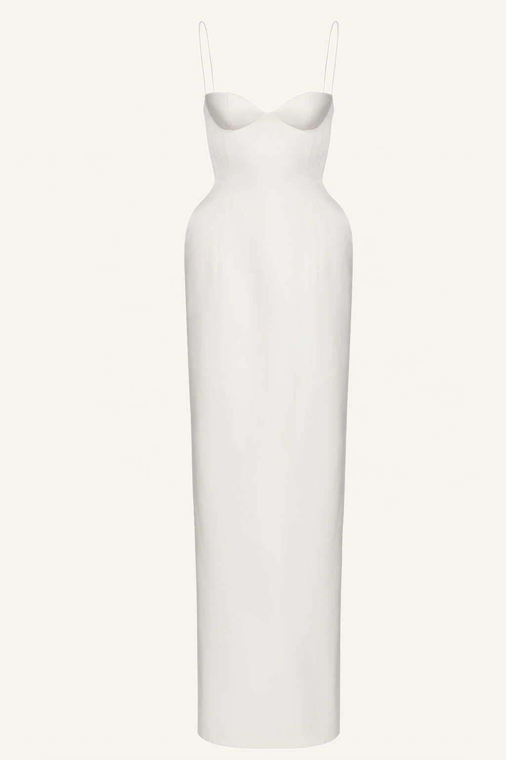 Sweetheart Silk Hourglass Cream Dress