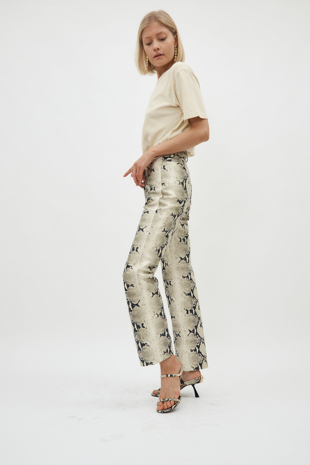 Danielle Natural Python Pant - Désordre Boutique