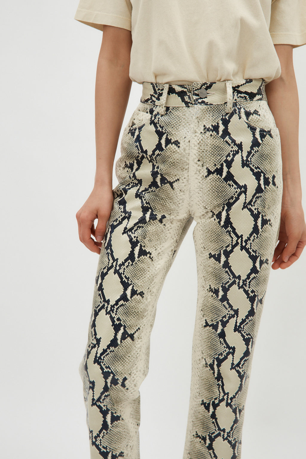 Danielle Natural Python Pant - Désordre Boutique