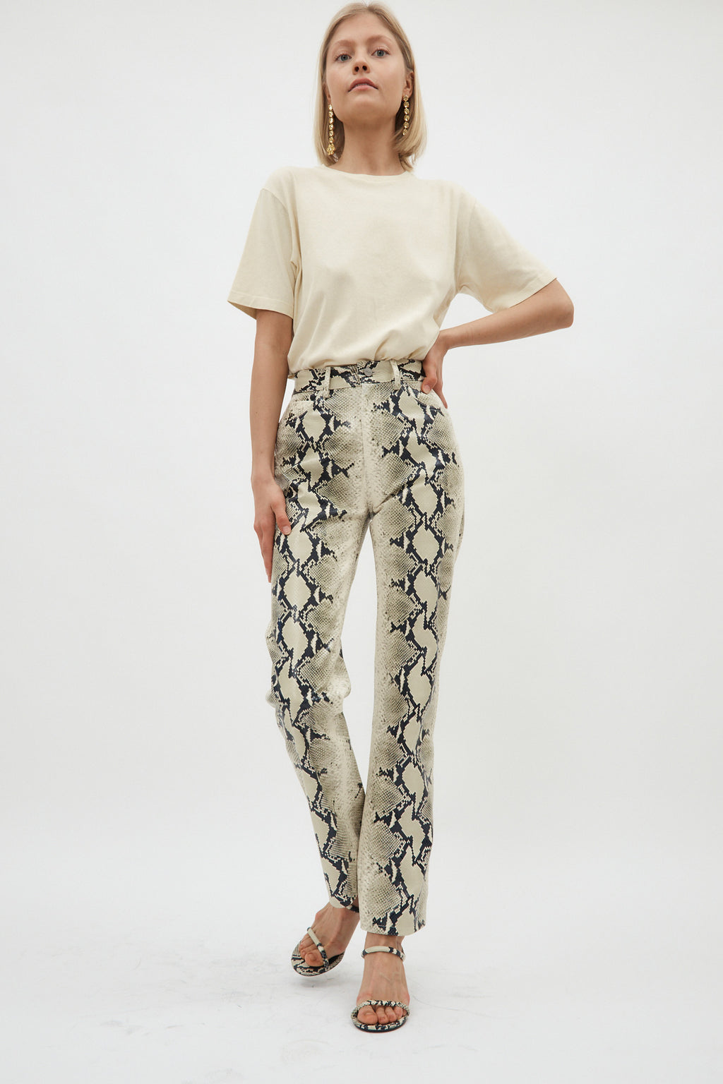 Danielle Natural Python Pant - Désordre Boutique