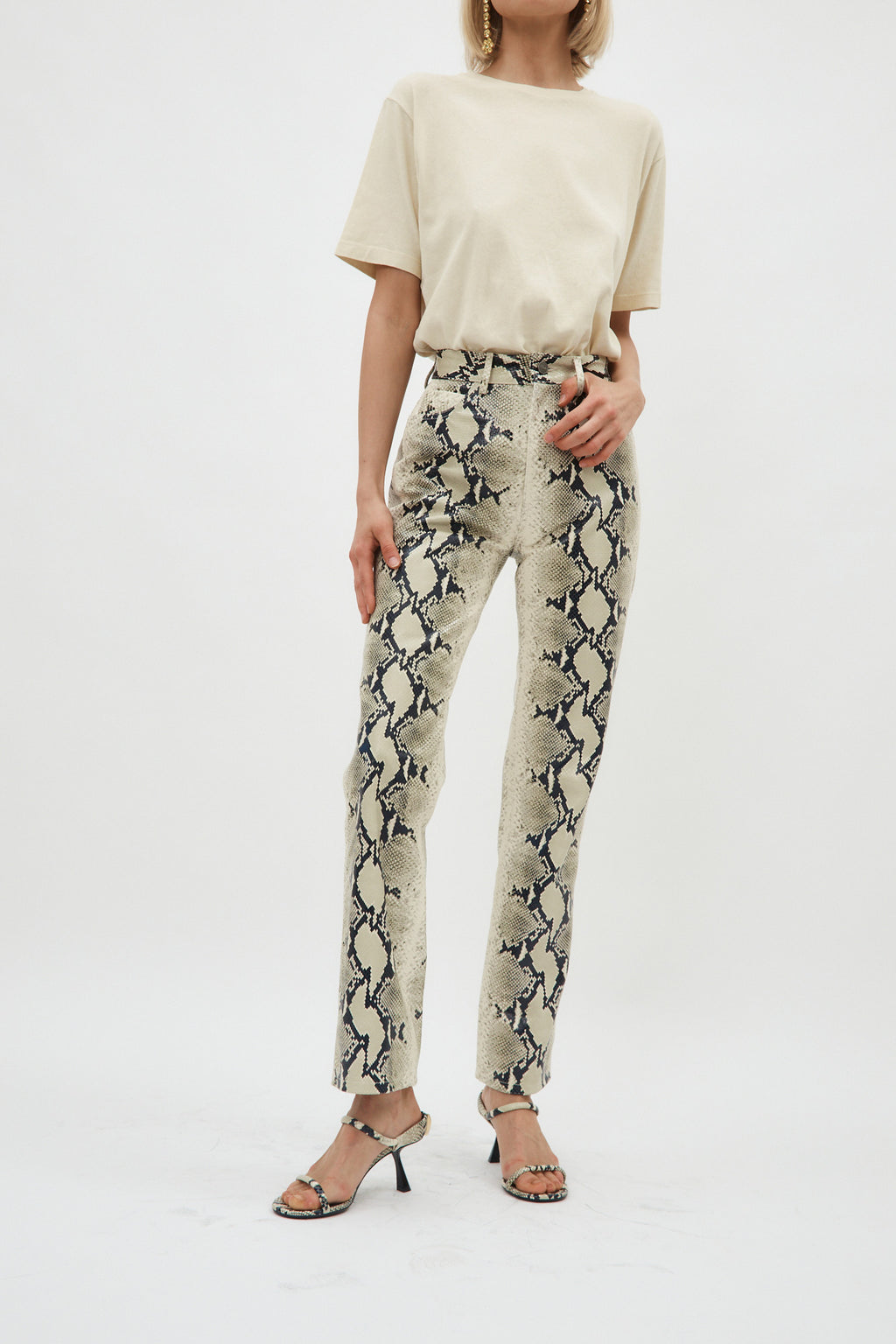 Danielle Natural Python Pant - Désordre Boutique