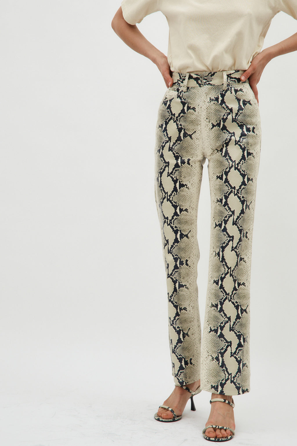 Danielle Natural Python Pant - Désordre Boutique