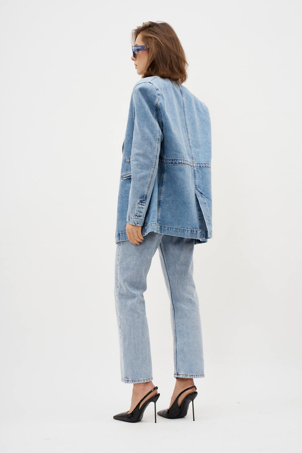 Dina Denim Washed Blue Blazer - Désordre Boutique