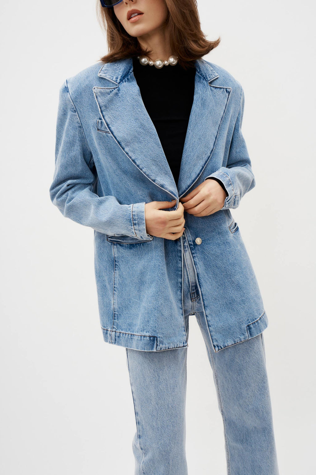 Dina Denim Washed Blue Blazer - Désordre Boutique