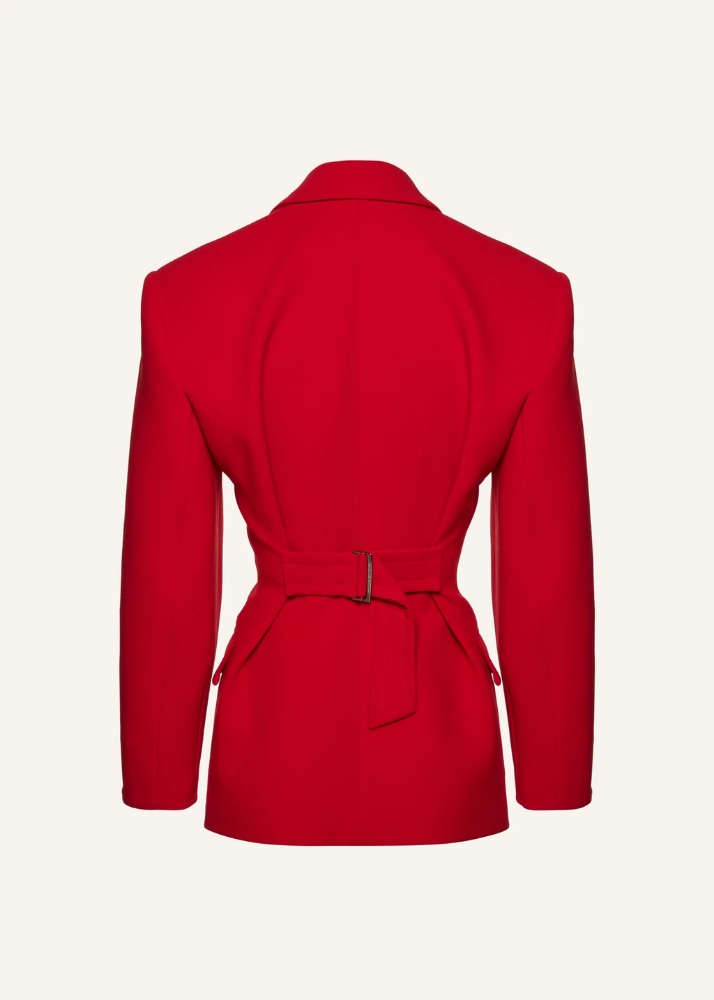 Double Button Hourglass Red Blazer - Désordre Boutique