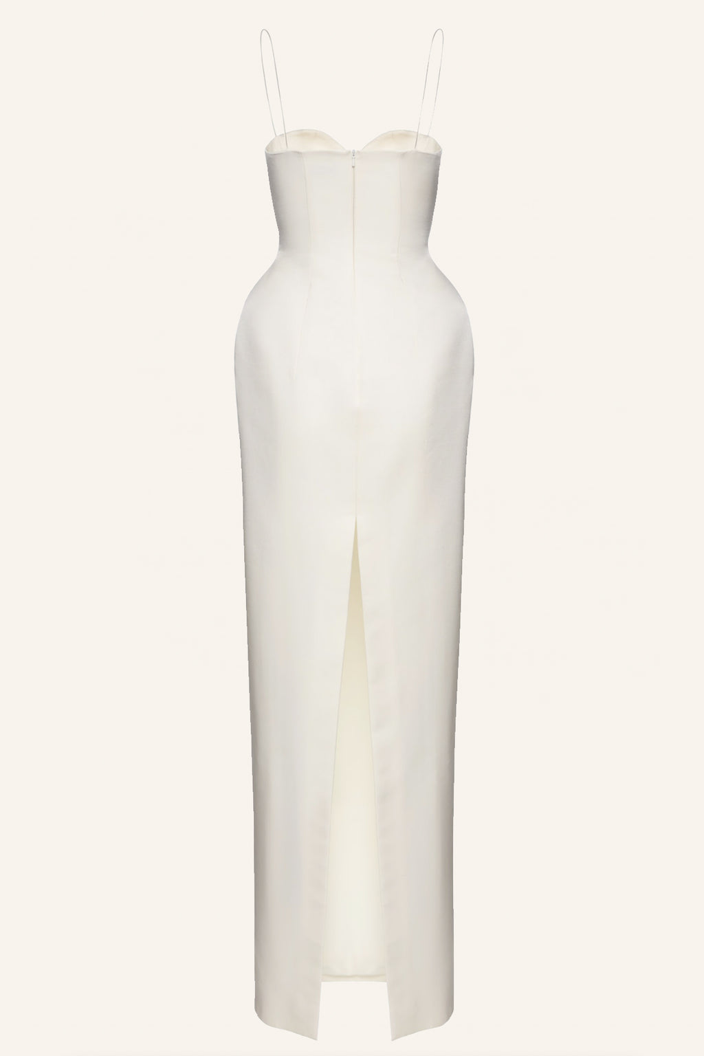 Sweetheart Silk Hourglass Cream Dress