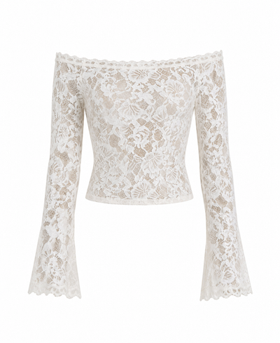 Nomi Lace Blouse White - DÉSORDRE