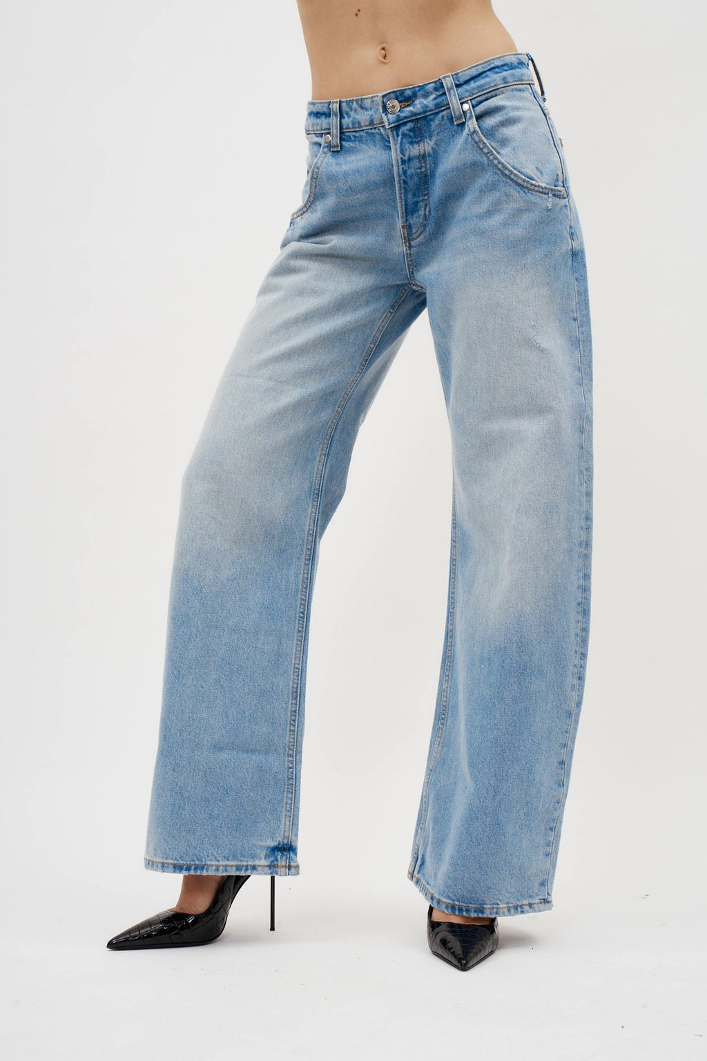 Enzo Mid Rise Barrel Laguna Jean - Désordre Boutique