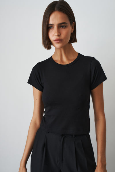 Short Sleeve Baby Tee Black