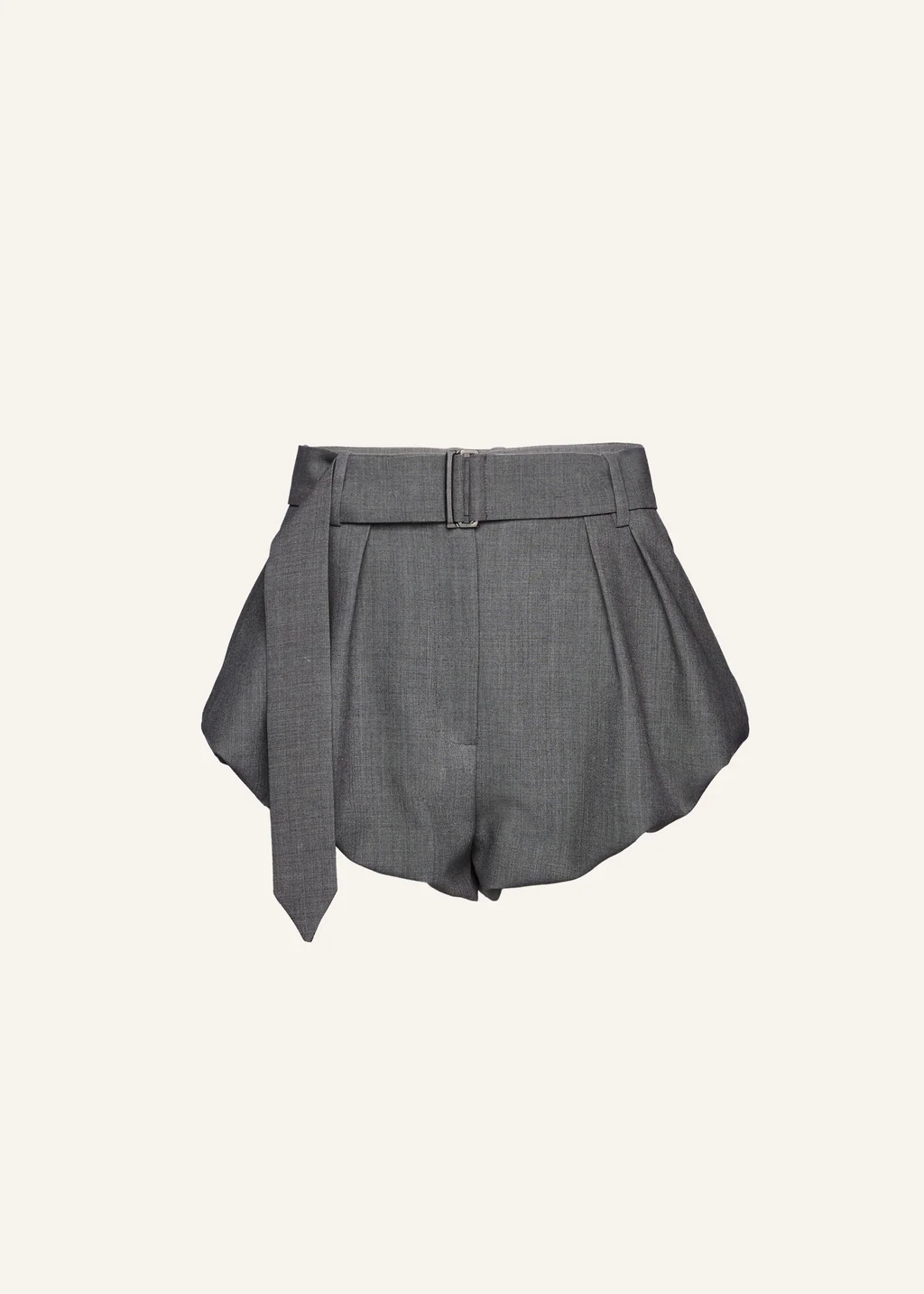 Flared Wool Grey Shorts - Désordre Boutique