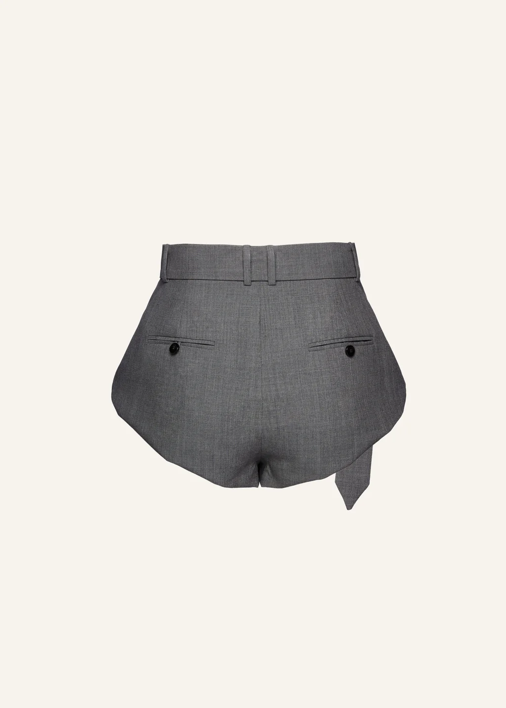 Flared Wool Grey Shorts - Désordre Boutique