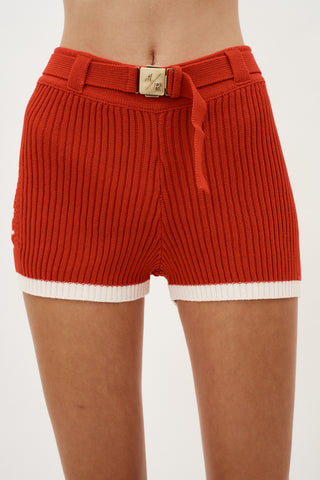 Francie Belted Rossa Short - Désordre Boutique