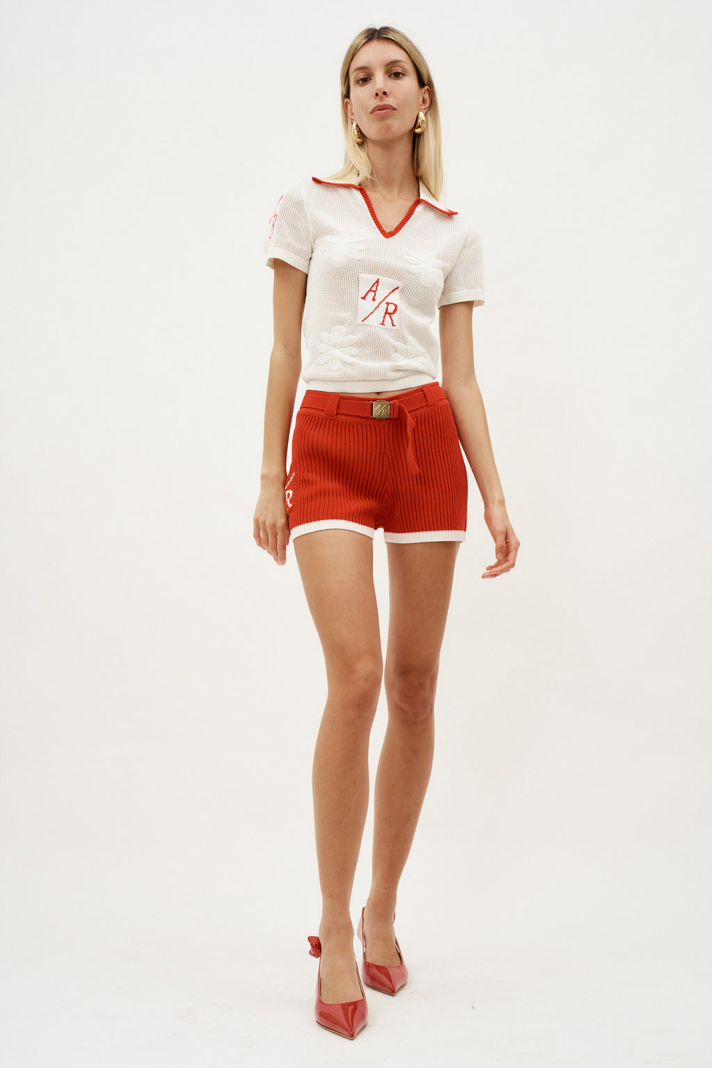 Francie Belted Rossa Short - Désordre Boutique