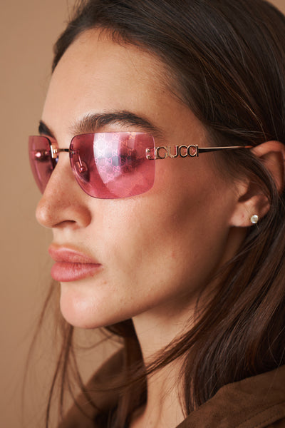 Pink GG Shield Sunglasses - DÉSORDRE